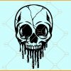 Melting Skull SVG, Skull SVG file, Halloween SVG, Melting Skull png, Skull svg