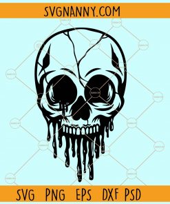 Melting Skull SVG, Skull SVG file, Halloween SVG, Melting Skull png, Skull svg