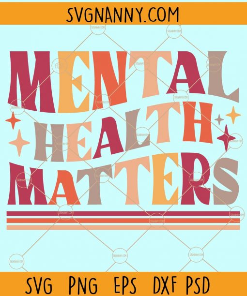 Mental health matters retro svg