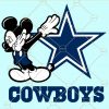 Mickey dabbing dallas cowboys svg