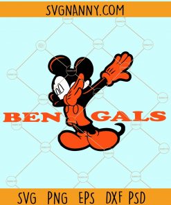Mickey mouse dabbing bengals svg