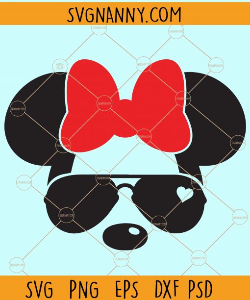 Minnie with Aviator Sunglasses SVG