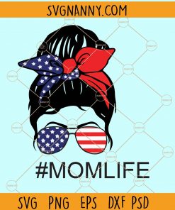 Mom Life USA Flag Svg