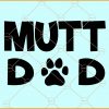 Mutt dad with paw print svg