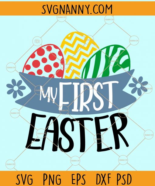 My first easter with eggs svg