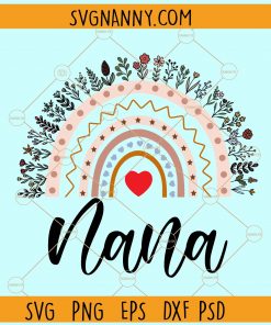 Nana floral rainbow svg