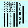 Nurse American flag svg