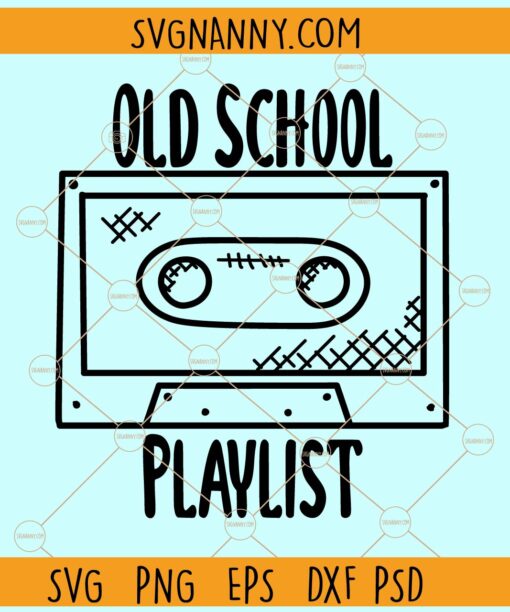 Old school playlist svg