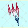 Patriotic eagle claws svg