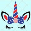 Patriotic unicorn svg