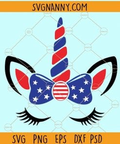 Patriotic unicorn svg