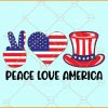 Peace love America svg