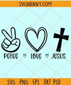 Peace love Jesus svg