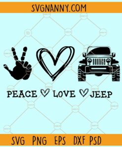 Peace love jeep svg