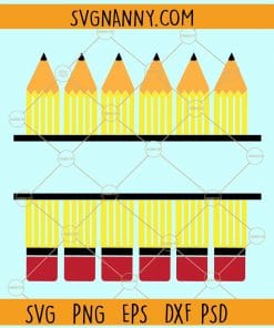 Pencil split monogram svg