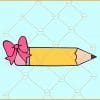 Pencil with bow svg