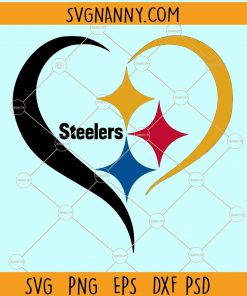 Pittsburg steelers heart svg