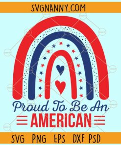 Proud to be an American rainbow svg