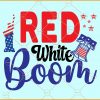 Red white boom Statue of Liberty svg