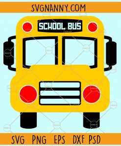 School bus front view clipart svg