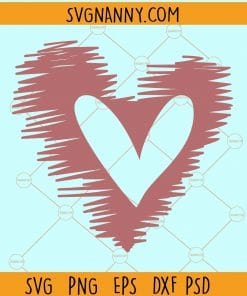 Scribbeld heart svg