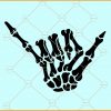 Shaka skeleton hand symbol svg