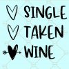 Single taken wine svg