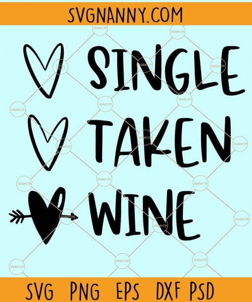 Single taken wine svg