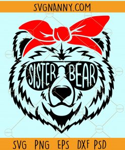 Sister bear bandana svg