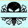 Split Punisher Skull Logo monogram svg