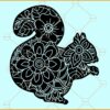 Squirrel mandala svg