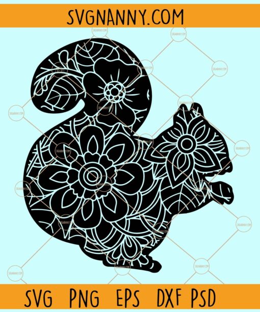 Squirrel mandala svg