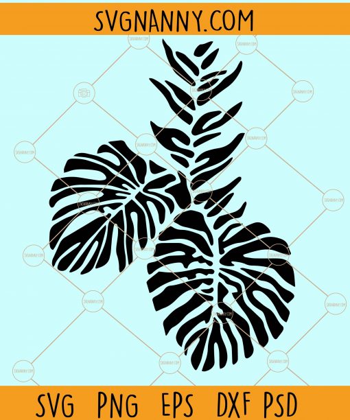 Stencil monstera svg