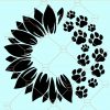 Sunflower dog paws svg