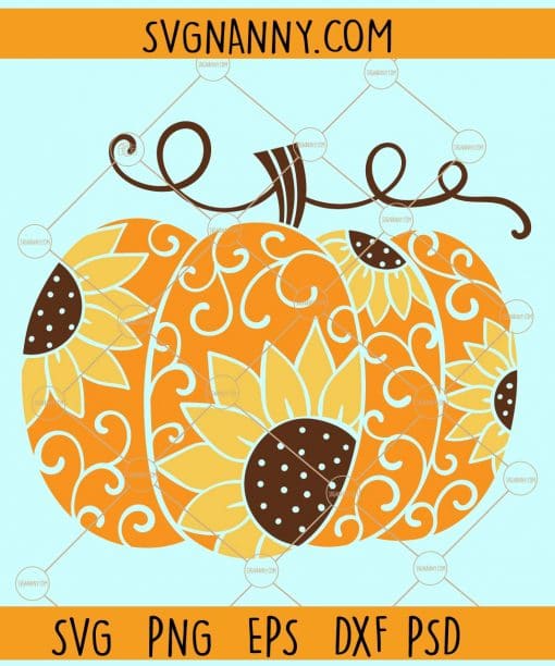 Sunflower pumpkins svg