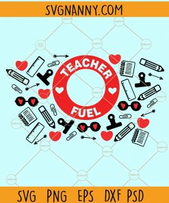 Teacher fuel school starbucks wrap svg