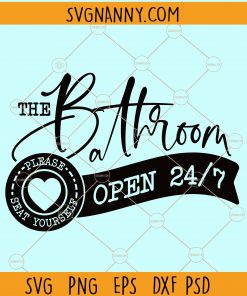 The bathroom open 24-7 svg