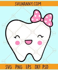 Tooth fairy with bow svg