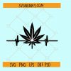 Weed leaf Ekg svg