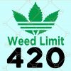 Weed limit 420 svg