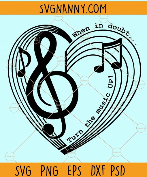 When in doubt turn the music up svg
